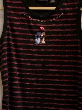 Onque Casuals Black and Pink Striped Cardigan